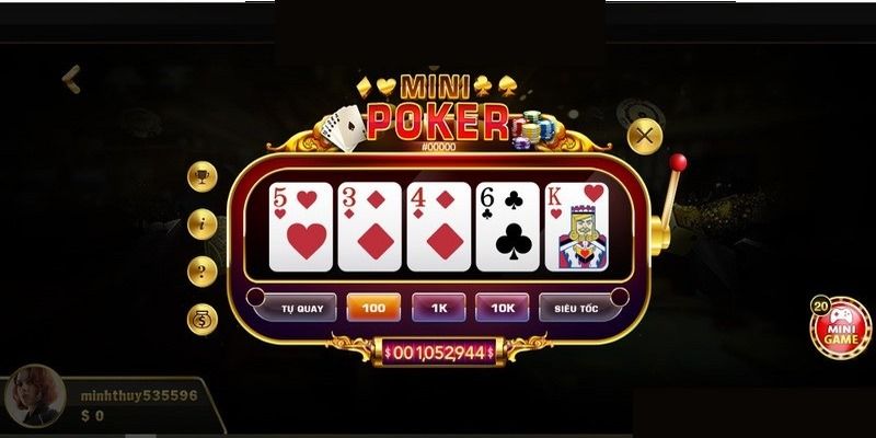 Mini poker rio66 tính năng